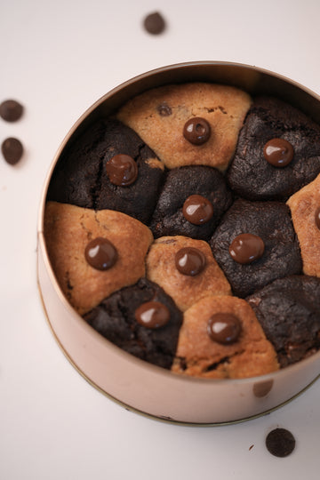 Half and Half cookie tin