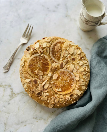 Orange almond tea cake